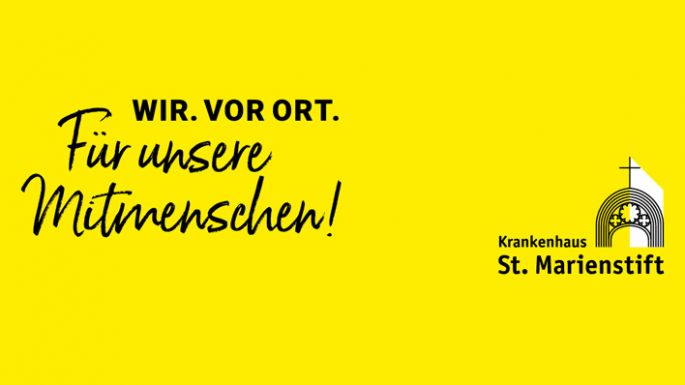Schild zur Einfahrt St. Marienstift Einfahrt St. Marienstift M