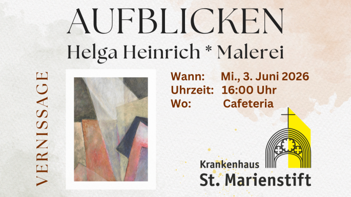 Einladung mit abstraktem Aquarell von Helga Heinrich in Roséfarben