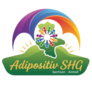 Das regenbogenfarbenes Logo mit der Grafik von Sachsen-Anhalt im Hintergrund ist zu erennen