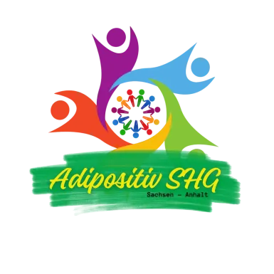 Buntes Logo der Selbsthilfegruppe "adipositiv"