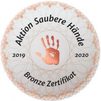 Zertifikat Aktion Saubere Hände Bronze