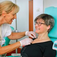 Brustzentrum Patientin in Chemotherapie