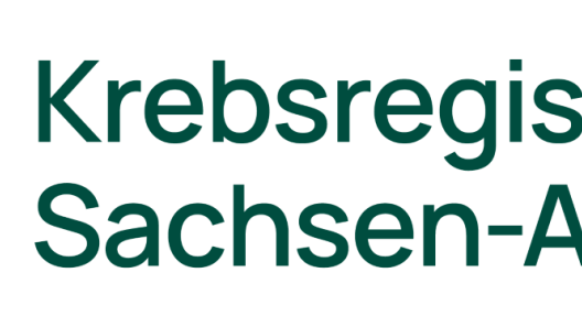 Das aktuelle Logo des Krebsregisters in grünen Buchstaben